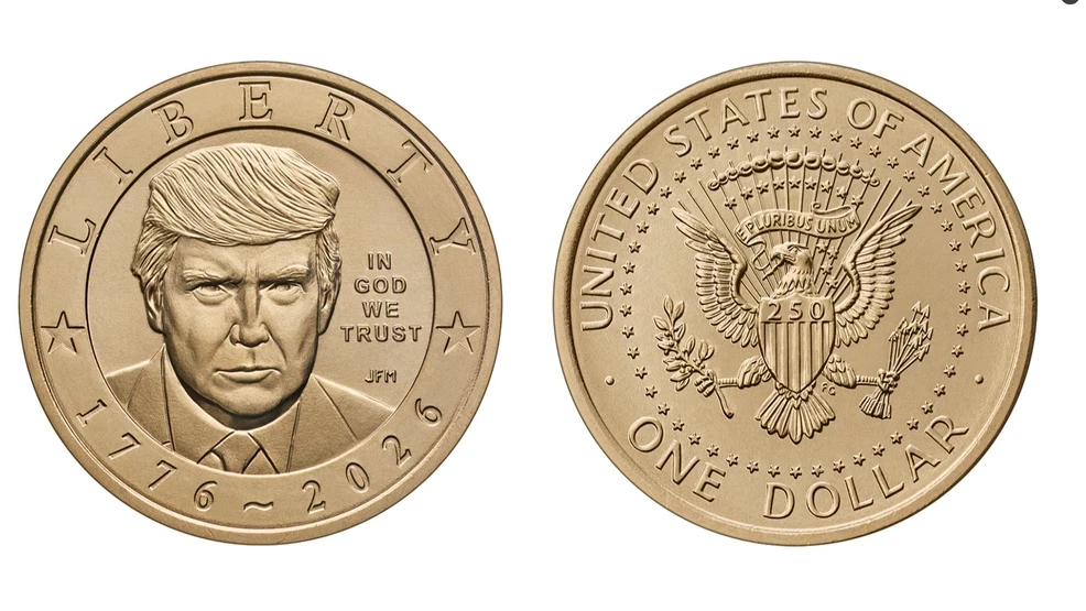 Treasury sec. says US Mint will produce Trump face on $1 gold coin for America's 250th
